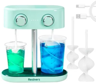 Oplaadbare Epoxyhars Mixer met Dubbele Kop en Traploze Snelheid - Perfect voor Hars en Kleurmengingen