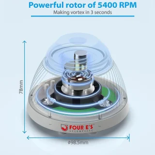Mini Vortex Mixer voor Kleurmengen in het Laboratorium - 5000 omw/min