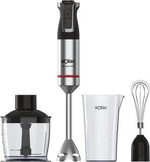 Ergonomische Staafmixer met Turbo en Ijsfuncties – 1500W, 4 RVS Messen, Inclusief Accessoires
