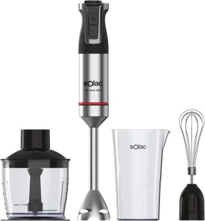 Ergonomische Staafmixer met Turbo en Ijsfuncties – 1500W, 4 RVS Messen, Inclusief Accessoires