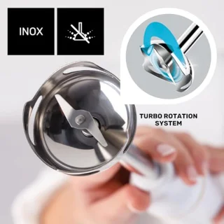 Inox Staafmixerset met 20 Snelheden en 600W Vermogen voor Keuken