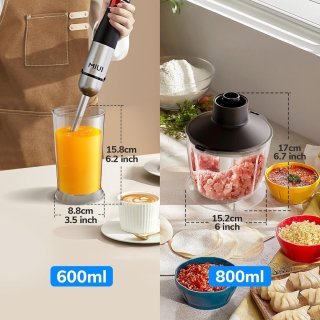 Wat vinden we goed aan de Elektrische Handmixer Staafmixer 6-in-1 – Hakmolen – 1500W Krachtige RVS Staafmixer met Accessoires – Hand Blender Multi-functioneel voor Soepen, Smoothies & Sauzen - TELEO