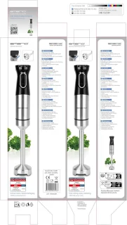 Krachtige 1000 Watt Staafmixer met Afneembare Pureerstaaf en Instelbare Snelheid