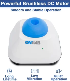 Vortex Mini-mixer met touch-functie voor laboratorium, nagellak en acrylverf - 120 stuks gemengde ballen, blauw