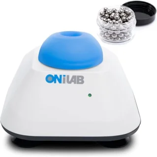 Vortex Mini-mixer met touch-functie voor laboratorium, nagellak en acrylverf - 120 stuks gemengde ballen, blauw