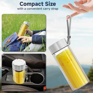 Draagbare Smoothiemaker met USB-Oplaadfunctie - Mini Blender voor Gezonde Smoothies, Sappen en Shakes
