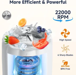 Draagbare Smoothiemaker met USB-Oplaadfunctie - Mini Blender voor Gezonde Smoothies, Sappen en Shakes