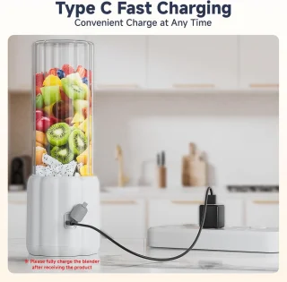 Draagbare Smoothiemaker met USB-Oplaadfunctie - Mini Blender voor Gezonde Smoothies, Sappen en Shakes