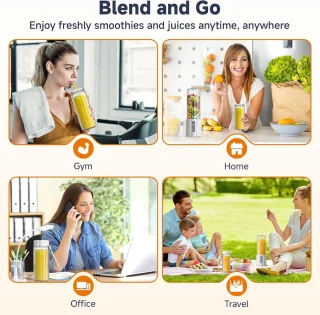Draagbare Smoothiemaker met USB-Oplaadfunctie - Mini Blender voor Gezonde Smoothies, Sappen en Shakes