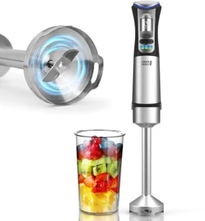 Draadloze Accu Staafmixer met Maatbeker en Oplaadkabel - Roestvrij Staal Handmixer Set