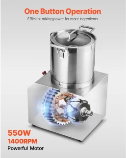Blender – Foodprocessor – Groentesnijder – Hakmolen – Keukenmachine – 4L Inhoud – Roestvrijstalen S-messen – 550W Krachtige Motor