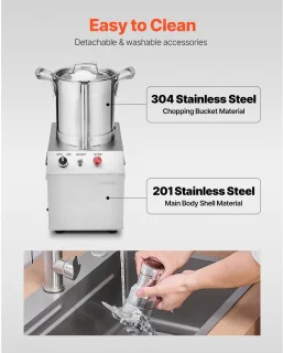 Blender – Foodprocessor – Groentesnijder – Hakmolen – Keukenmachine – 4L Inhoud – Roestvrijstalen S-messen – 550W Krachtige Motor