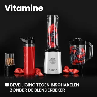 Multifunctionele 4-in-1 blender met 1050W, 1 liter kan en 2 sportflessen - Elektrische juicer, koffiemolen en smoothiemaker