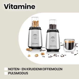 Multifunctionele 4-in-1 blender met 1050W, 1 liter kan en 2 sportflessen - Elektrische juicer, koffiemolen en smoothiemaker
