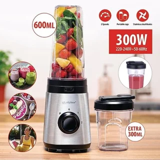 Krachtige Smoothie Maker met 300W Vermogen en 2 Snelheden - Inclusief 300ml en 600ml Bekers