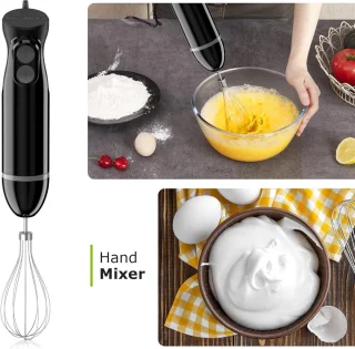 3-in-1 Elektrische Staafmixer met 1000W Motor en Maatbeker - Perfect voor Milkshakes en Puree