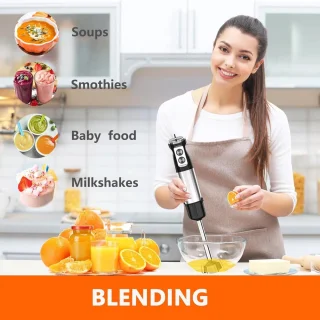 IBETTERTEC Staafmixer keukenmachine alles-in-één multifunctioneel Krachtige 1000W[RVS & Inclusief Accessoires] - Elektrische Staafmixer Set met Afneembare Mengvoet, Mixbeker en Meebeker