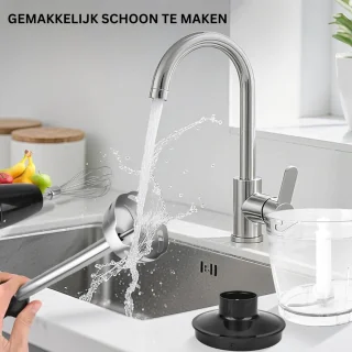 Staafmixer Set - Hakmolen - Groentesnijder - Soepmaker - Zwart