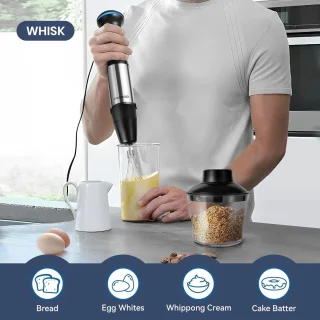 Krachtige 1500W Staafmixer met 21 Snelheden en Accessoires