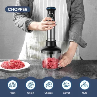 Krachtige 1500W Staafmixer met 21 Snelheden en Accessoires