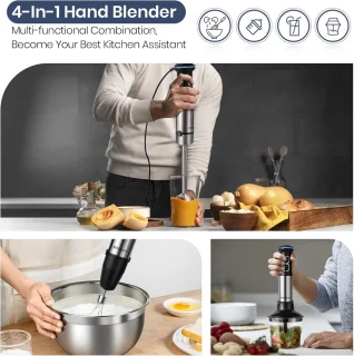 Krachtige 1500W Staafmixer met 21 Snelheden en Accessoires