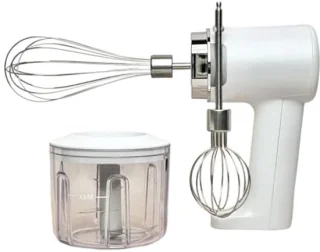 Draadloze 3-in-1 elektrische mixer met hakmolen en 3 snelheden