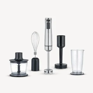 GTB® Staafmixer Set - Staafmixer Braun - Staafmixer met Hakmolen - Zwart en Zilver - 39cm x 6cm x 6cm