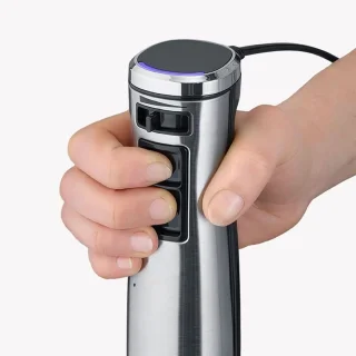 GTB® Staafmixer Set - Staafmixer Braun - Staafmixer met Hakmolen - Zwart en Zilver - 39cm x 6cm x 6cm