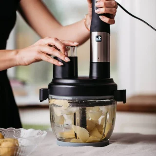 TEAM CUISINE 6-in-1 Multifuctionele Staafmixer - Handblender - Foodprocessor - Hakmolen - Garde - 800Watt