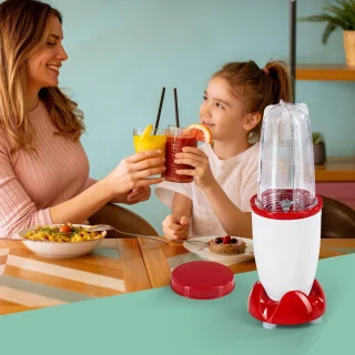 MMP® Mixer staafmixer - Mixer - Mixer handmixer - Wit and Rood - ‎34cm x 13cm x 13cm