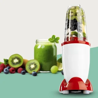MMP® Mixer staafmixer - Mixer - Mixer handmixer - Wit and Rood - ‎34cm x 13cm x 13cm