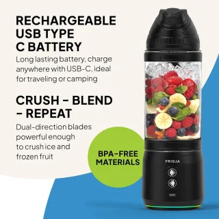 Draagbare Blender met Krachtige 240W Motor en Ultieme Functionaliteit voor Smoothies en Shakes