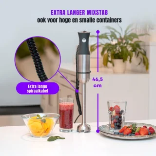 MMP®Mixer staafmixer - Mixer - Mixer handmixer - Zwart - ‎15cm x 37cm x 8 cm