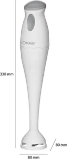Staafmixer en handmixer voor smoothies met mengbeker en roestvrijstalen mes, 180 Watt