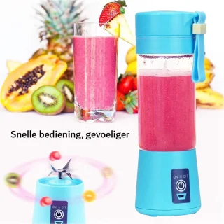 Blender - Staafmixer - Mixer - Incl 6 Roestvrijstalen Mesbladen - 380ml Inhoud - USB Oplaadbaar - Compact- nutribullet - blender smoothie- 380 ml
