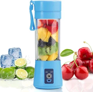 Blender - Staafmixer - Mixer - Incl 6 Roestvrijstalen Mesbladen - 380ml Inhoud - USB Oplaadbaar - Compact- nutribullet - blender smoothie- 380 ml