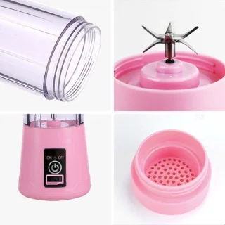 Blender - Staafmixer - Mixer - Incl 6 Roestvrijstalen Mesbladen - 380ml Inhoud - USB Oplaadbaar - Compact- nutribullet - blender smoothie- 380 ml