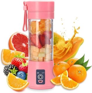 Blender - Staafmixer - Mixer - Incl 6 Roestvrijstalen Mesbladen - 380ml Inhoud - USB Oplaadbaar - Compact- nutribullet - blender smoothie- 380 ml