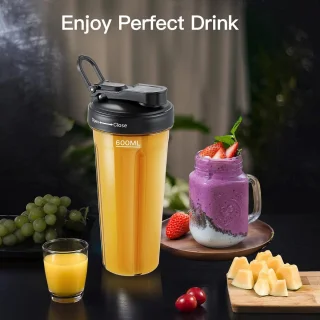 Krachtige 2-in-1 Blender met 2000 Watt | 1,85 Liter & 600ml Smoothie Maker | Matgrijze Blender