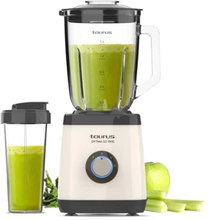 Krachtige Blender met 1500W en Draagbare Beker | 4 RVS Messen | Turbo Snelheid | Antislip Veiligheidssysteem