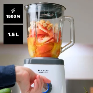 Krachtige Blender met 1500W en Draagbare Beker | 4 RVS Messen | Turbo Snelheid | Antislip Veiligheidssysteem