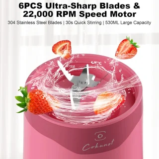 Draagbare Smoothie Mixer met 530 ml Inhoud en Oplaadbare Type C Technologie