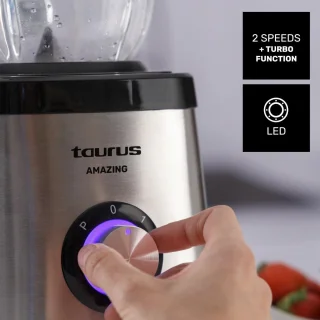 Hoge Vermogen Blender met 1300W, 1,5L Glazen Kom en Roestvrijstalen Messen - Ideaal voor IJs en Bevroren Voedsel