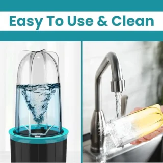 Krachtige Nutri Blender 400 Watt - Smoothie Maker & Mixer Grinder - Zwart & Zee Groen - 2 Potten & Sipper Cap