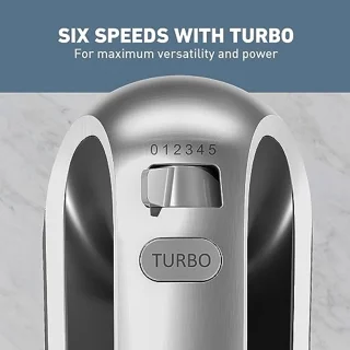 Handmixer met staafmixer en 6 snelheden - Ergonomische 250W handmixer met opbergkoffer