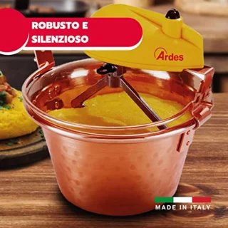 Koperen Pot 26 cm - Polenta Mixer en Jam Roerwerk met Elektromotor