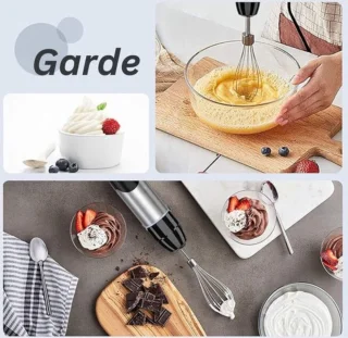 Staafmixer Set – 4-in-1 Staafmixerset Met 12 Snelheden en Turbofunctie – Hakmolen - Inclusief Maatbeker, Hakbeker en Mengopzetstuk – 1000W