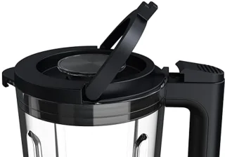 Blender met IJs Crush Functie, Smoothie Maker, 5 Variabele Snelheden, Automatische Reiniging, 1.7 L Glazen Kannetje, Persoonlijk Kannetje 0.6, 1200 W