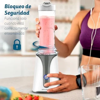 Mini blender 350 W voor smoothies en sauzen met 750 ml kan en 2 draagbare flessen