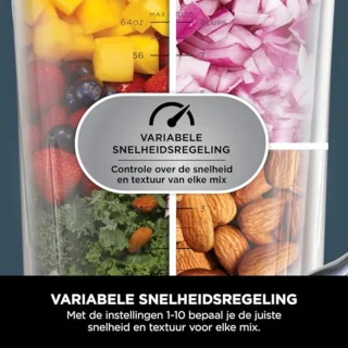 2-in-1 Detect Power Blender 1200W met 2L-Jug - Perfect voor Smoothies, Groenten Snijden en IJsdranken